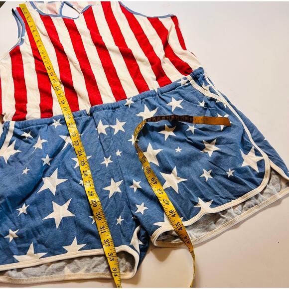 Junk Food July 4 USA Stars And Stripes Romper Size XXL - Picture 7 of 8